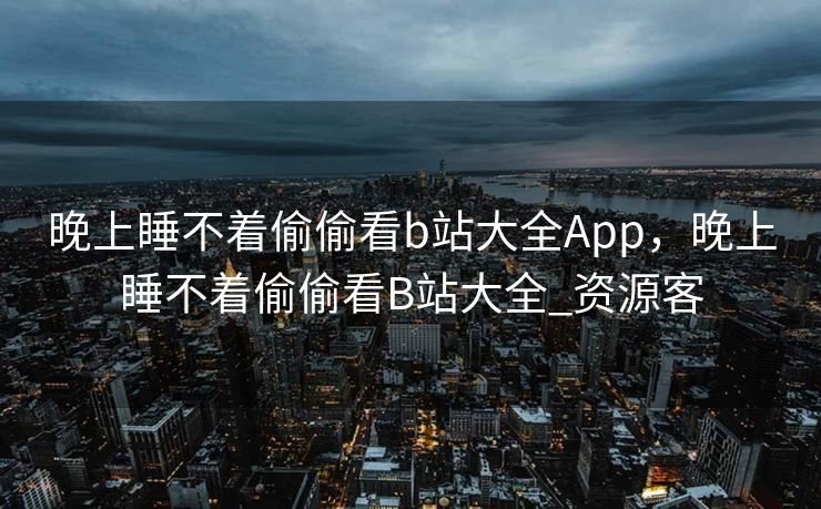 晚上睡不着偷偷看b站大全App，晚上睡不着偷偷看B站大全_资源客